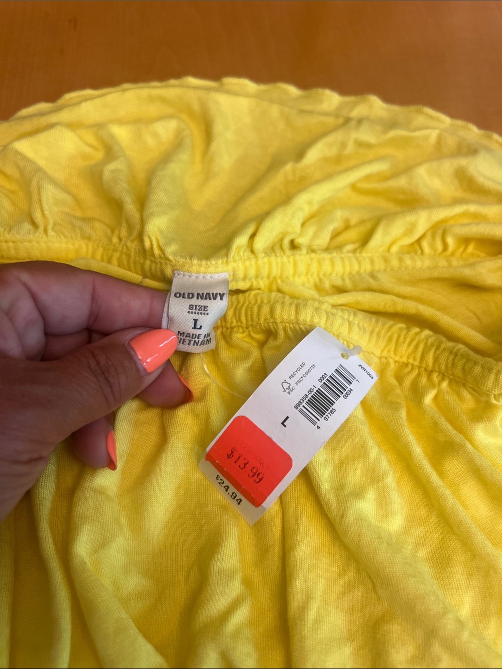 Yellow Ruffle Strapless Dress - Picture 3 of 3